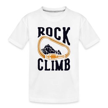 Rock Climb Sportklettern Speedklettern Kraxler - Kinder Premium Bio T-Shirt - Weiß - Vorne