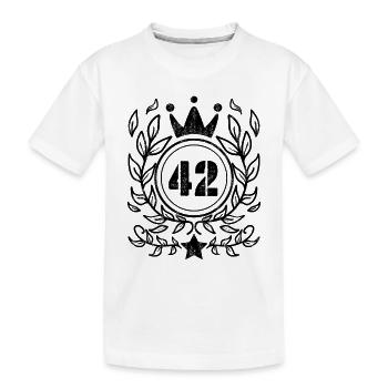 42 - Born year year 1942 - Kids' Premium Organic T-Shirt - white - Front