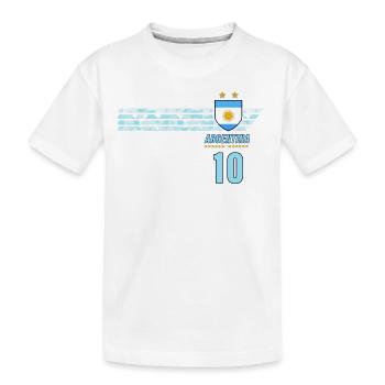 Argentina Albiceleste Football Fan Jersey - Kids' Premium Organic T-Shirt - white - Front