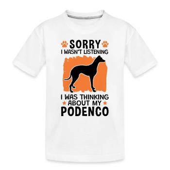 An Podenco gedacht Spanien Jagdhund - Kinder Premium Bio T-Shirt - Weiß - Vorne
