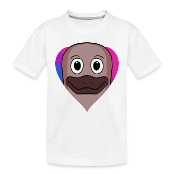 Bisexual Platypus Gift - Kids' Premium Organic T-Shirt - white - Front