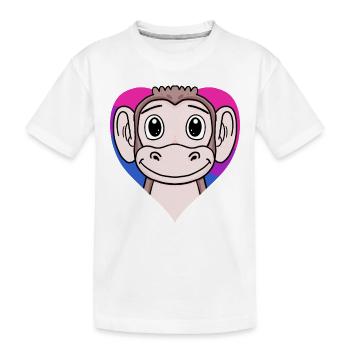 Bisexual Monkey Gift - Kids' Premium Organic T-Shirt - white - Front