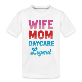 Childcare Daycare Provider Teacher - Kids' Premium Organic T-Shirt - white - Front