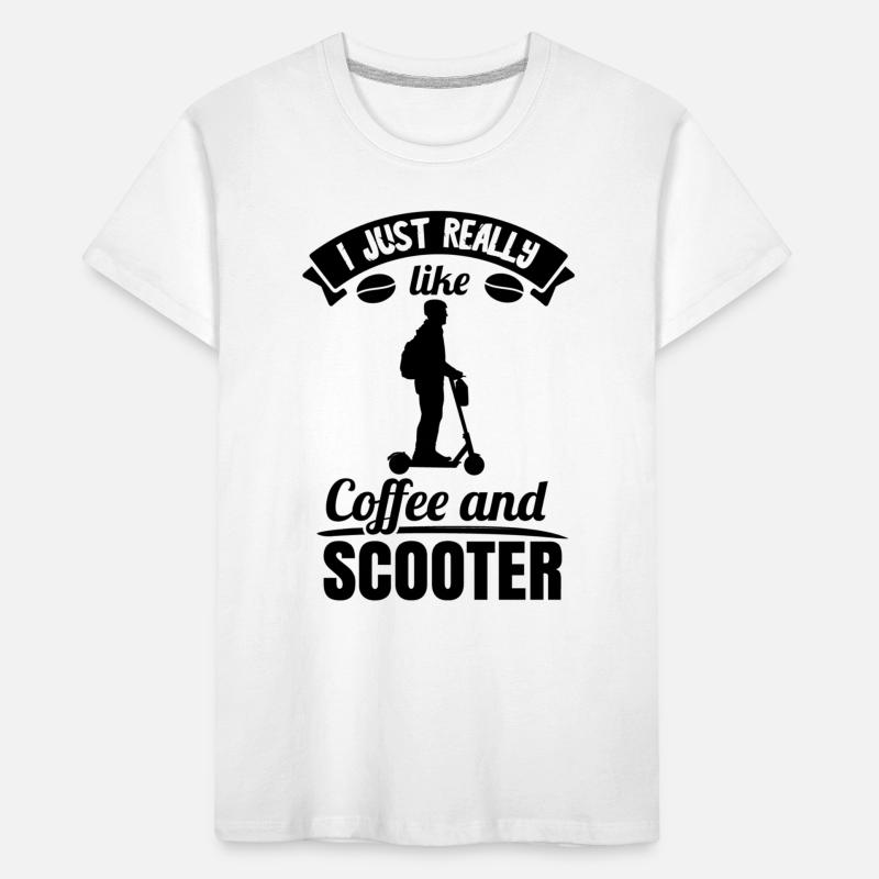 E-Roller E-Scooter Roller Scooter électrique Roller T-shirt bio Premium Enfant