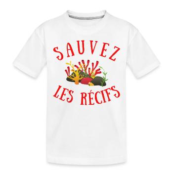 SAUVEZ LES RÉCIFS - CORAIL ROUGE - T-shirt bio Premium Enfant - blanc - Devant