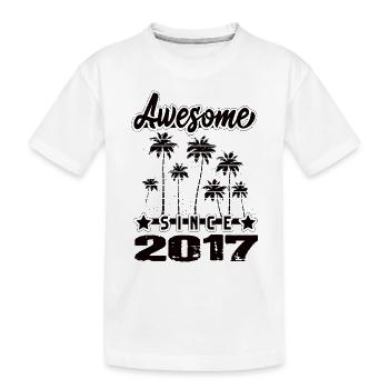 Awesome Since 2017 - Kinder Premium Bio T-Shirt - Weiß - Vorne