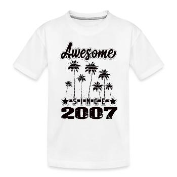 Awesome Since 2007 - Kinder Premium Bio T-Shirt - Weiß - Vorne