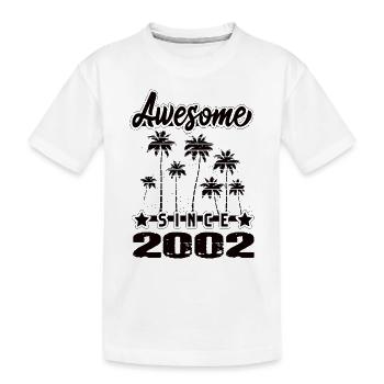 Awesome Since 2002 - Kinder Premium Bio T-Shirt - Weiß - Vorne