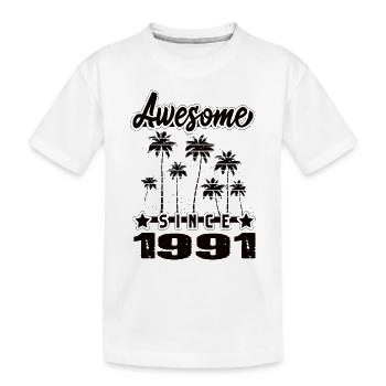 Awesome Since 1991 - Kinder Premium Bio T-Shirt - Weiß - Vorne