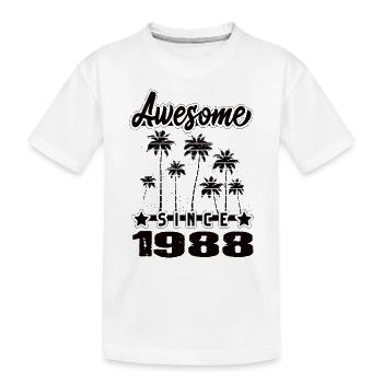 Awesome Since 1988 - Kinder Premium Bio T-Shirt - Weiß - Vorne