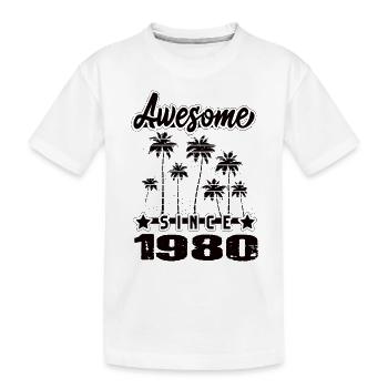 Awesome Since 1980 - Kinder Premium Bio T-Shirt - Weiß - Vorne