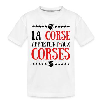 La corse appartient aux corses - T-shirt bio Premium Enfant - blanc - Devant