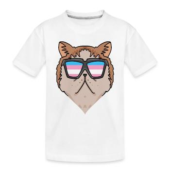 Transgenre Transsexuel Exotique Shorthair Cat - T-shirt bio Premium Enfant - blanc - Devant
