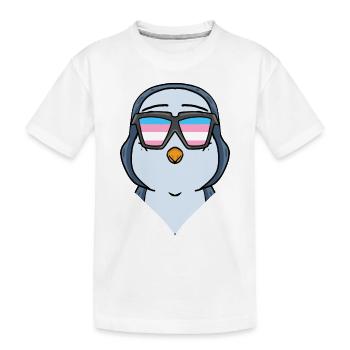 Cadeau pingouin transsexuel transgenre - T-shirt bio Premium Enfant - blanc - Devant