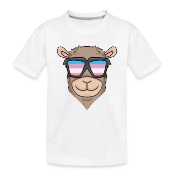 Cadeau transgenre transsexuel alpaga - T-shirt bio Premium Enfant - blanc - Devant