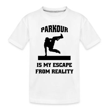 Parkour Läufer Extremsport Parkourläufer Geschenk - Kinder Premium Bio T-Shirt - Weiß - Vorne