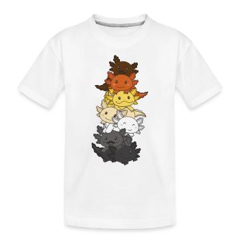Porte-robe Porte-drapeau Fierté LGBTQ Axolotl - T-shirt bio Premium Enfant - blanc - Devant