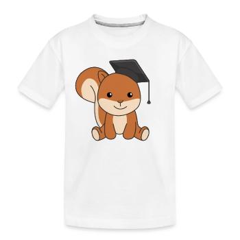 Kindergarten nailed it Eichhörnchen Graduation - Kinder Premium Bio T-Shirt - Weiß - Vorne