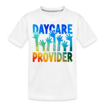 Childcare Daycare Provider Teacher - Kids' Premium Organic T-Shirt - white - Front