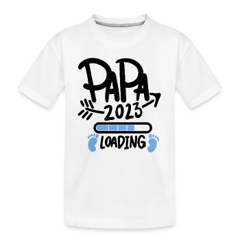 Père 2023 - Papa 2023 - Devenez papa - T-shirt bio Premium Enfant - blanc - Devant