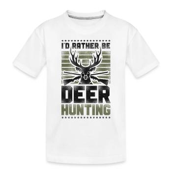 Buck Deer Hunting Hunter Vintage - T-shirt bio Premium Enfant - blanc - Devant