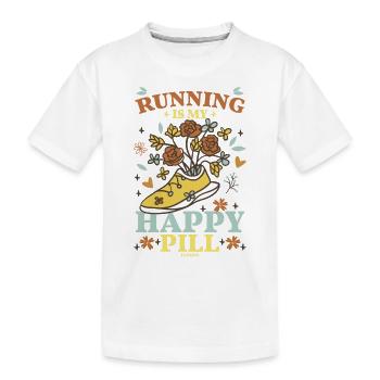 Laufen Joggen Sport Rennen Training Geschenk - Kinder Premium Bio T-Shirt - Weiß - Vorne