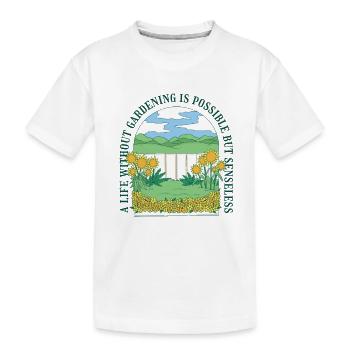 Garten Obstgarten Geschenk Gärtner Hobbygärtner - Kinder Premium Bio T-Shirt - Weiß - Vorne
