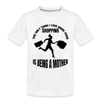 Shopping Mère Mode Dames Femme Dire Shopping - T-shirt bio Premium Enfant - blanc - Devant