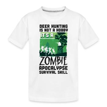 Chasseur de cerfs Buck Zombie - T-shirt bio Premium Enfant - blanc - Devant