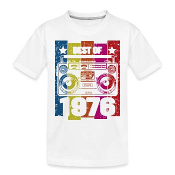 Meilleur de 1976 Stéréo Radio Cassette Player - T-shirt bio Premium Enfant - blanc - Devant