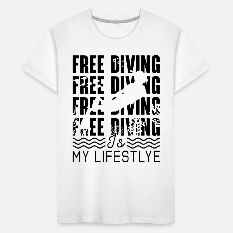 Freitaucher Freitauchen Tauchen Apnoe Geschenkidee Kinder Premium Bio T-Shirt