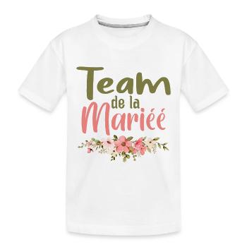 Team de la mariée - T-shirt bio Premium Enfant - blanc - Devant