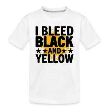I Bleed Black And Yellow Je Saigne Noir Et Jaune - T-shirt bio Premium Enfant - blanc - Devant