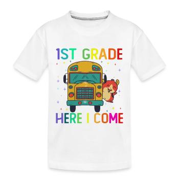 Look Out 1st Grade Here I Come - Kids' Premium Organic T-Shirt - white - Front