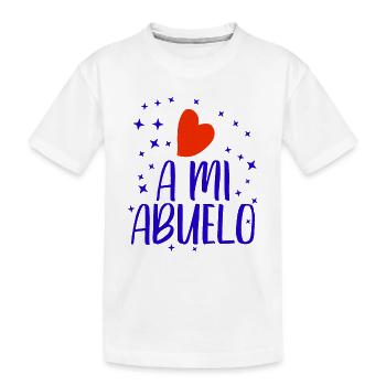J’aime mon cadeau de grand-père Quiero a mi abuelo - T-shirt bio Premium Enfant - blanc - Devant
