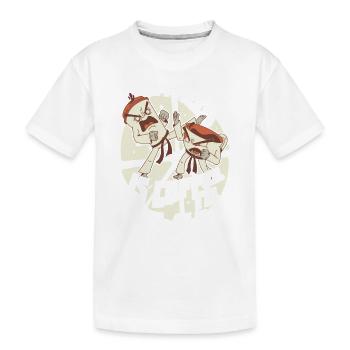 Kaffee - Kinder Premium Bio T-Shirt - Weiß - Vorne