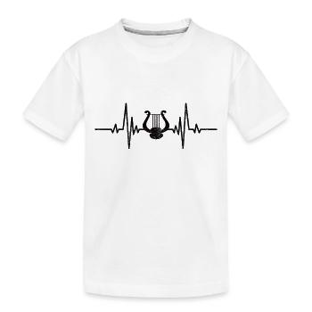 Harpe Instrument Musique Joueur de Harpe Instruments - T-shirt bio Premium Enfant - blanc - Devant