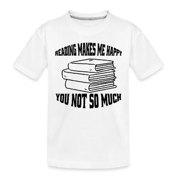 Lire des livres Lecteurs Livres Amateurs de livres Livre cadeau - T-shirt bio Premium Enfant - blanc - Devant