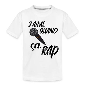 j aime quand ça rap - T-shirt bio Premium Enfant - blanc - Devant