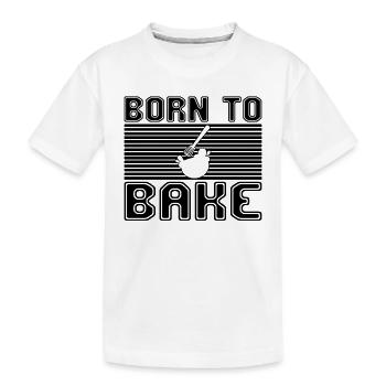 Bake - Kids' Premium Organic T-Shirt - white - Front