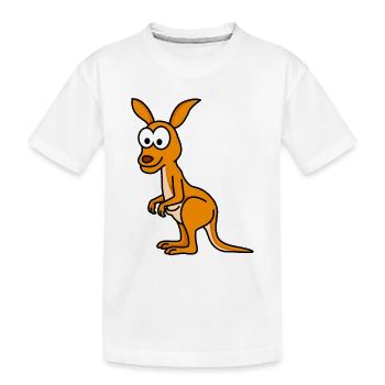 Kangaroo Comic - Kinder Premium Bio T-Shirt - Weiß - Vorne