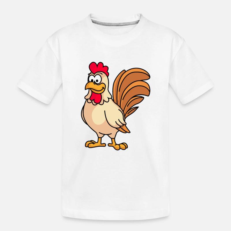 Hahn Comic Tier - Kinder Premium Bio T-Shirt - Weiß