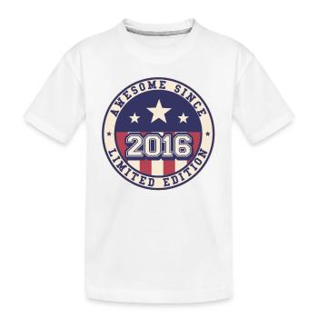 Awesome Since 2016 6. Geburtstag - Kinder Premium Bio T-Shirt - Weiß - Vorne