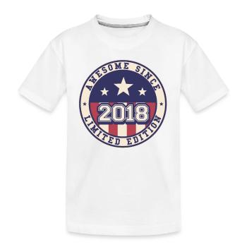Awesome Since 2018 4. Geburtstag - Kinder Premium Bio T-Shirt - Weiß - Vorne