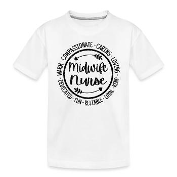 Sage-femme Infirmière Vie Infirmière Escouade des soins infirmiers Appréciation - T-shirt bio Premium Enfant - blanc - Devant