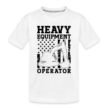 Excavatrice Conducteur Travailleur de la construction Idée cadeau - T-shirt bio Premium Enfant - blanc - Devant