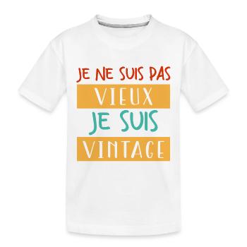 Je ne suis pas vieux, je suis vintage. - T-shirt bio Premium Enfant - blanc - Devant