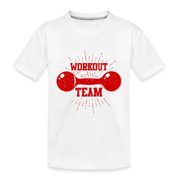 Workout Team - Kinder Premium Bio T-Shirt - Weiß - Vorne