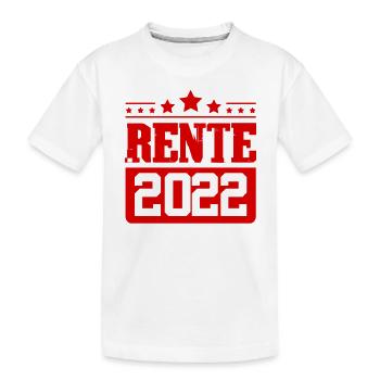 Rente 2022 - Kinder Premium Bio T-Shirt - Weiß - Vorne