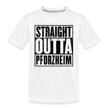 Direkt aus Pforzheim - Kinder Premium Bio T-Shirt - Weiß - Vorne
